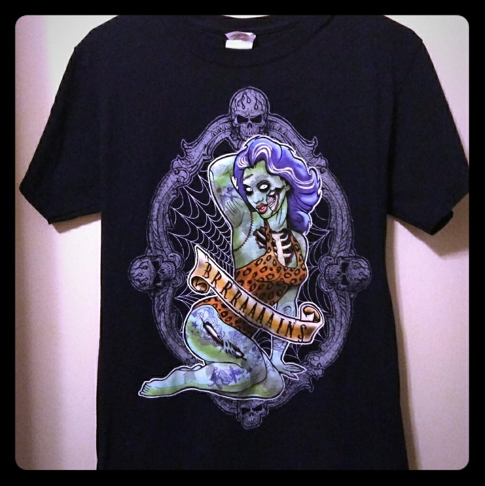 *SOLD*Gothic Zombie Pinup Shirt - Picture 1 of 2